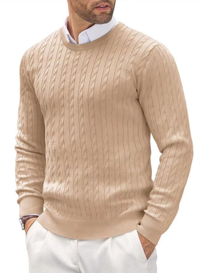 Miesten ohut neulepaita, slim fit