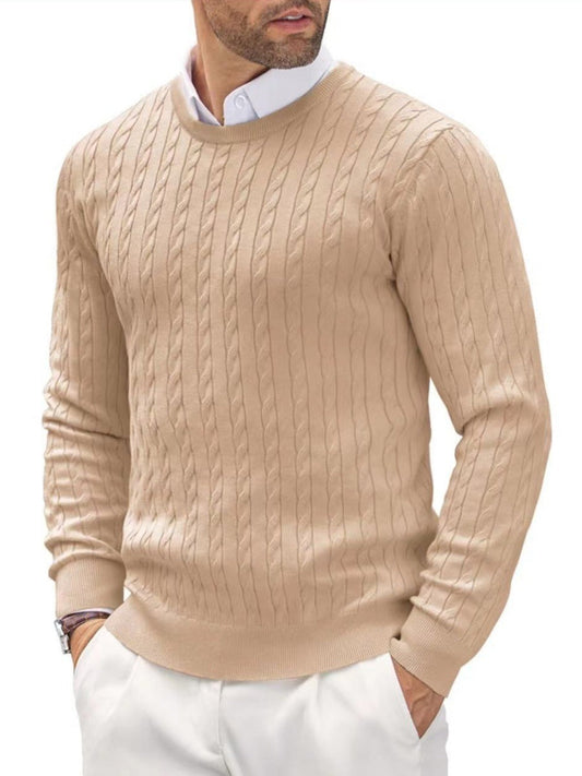 Miesten ohut neulepaita, slim fit