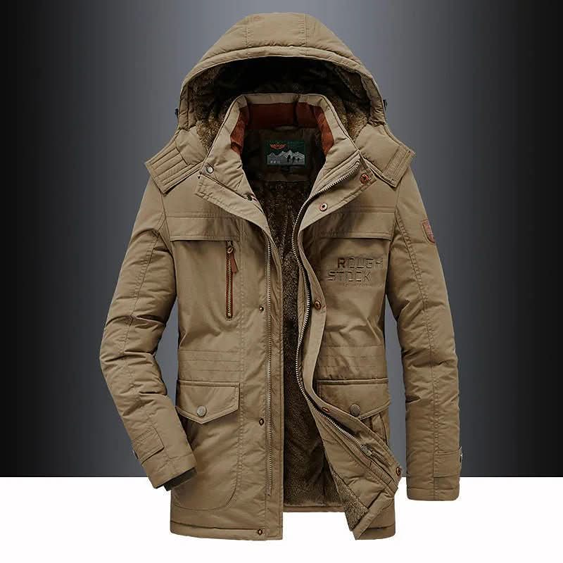 Miesten topattu parkatakki fleecevuorella, tuotekuva 3